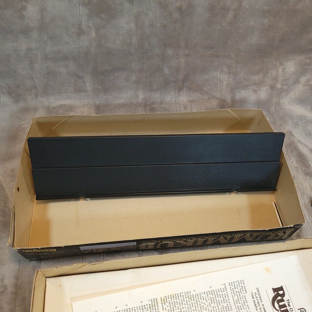 Pressman Rummikub Tile Game Vintage 1980 Black Original Complete Racks Instr - Picture 12 of 12